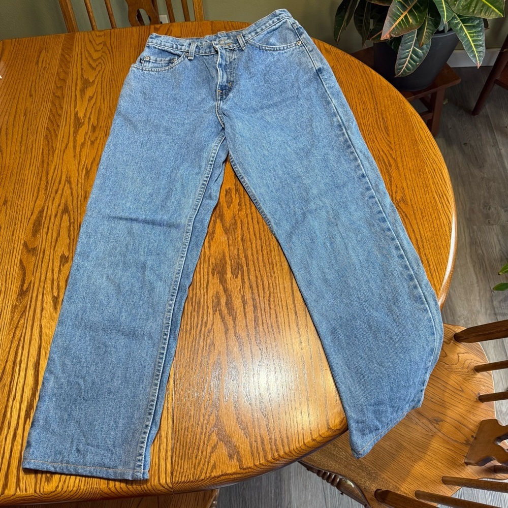 Polo Ralph Lauren Vintage Patch Jeans Size 8x31 100% Cotton - Picture 2 of 5